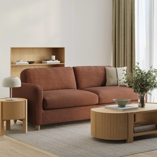 The Fortra Coffee x Side Table Bundle, contains products [Fortra 50.5" Storage Coffee Table - White Oak] and [Fortra Side Table - White Oak].