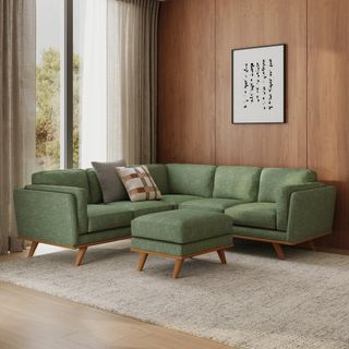 The Timber Corner Sectional x Ottoman Bundle - Primary View 1 of 6 (Click To Zoom).