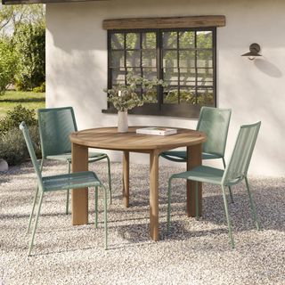 Daphne Dining Table x Zina Dining Chair Bundle - Primary View 1 of 7 (Click To Zoom).