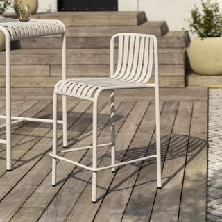 The Sarek Outdoor Bar Table x Counter Stool Bundle - Primary View 1 of 6 (Click To Zoom).