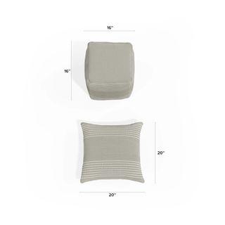 The Mika Pouf x Pillow Bundle - Primary View 1 of 7 (Click To Zoom).