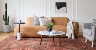 Solae 52" Leather Right Armless Chaise - Canyon Tan