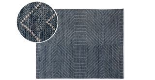 Parallel 8 x 10 Rug - Wave Blue / White