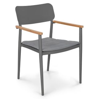 Elan Outdoor Stackable Dining Chair - Dark Gray