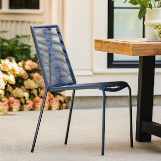 Zina Outdoor Dining Chair - Indigo Blue