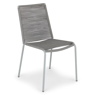 Zina Outdoor Stackable Dining Chair - Heathered Gray