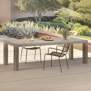 Atica 98" Outdoor Dining Table - Washed Acacia