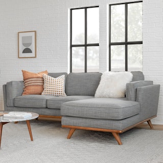 Timber Pebble Gray Right Sectional