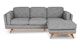 Timber Pebble Gray Right Sectional - Gallery View 1 of 11.