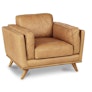 Timber 41" Leather Lounge Chair - Charme Tan