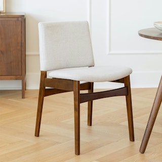 Nosh Chalk Gray Walnut Dining Chair