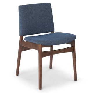 Nosh Dining Chair - Walnut and Denim Blue