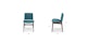 Nosh Andaman Blue Walnut Dining Chair - Gallery View 11 of 11.