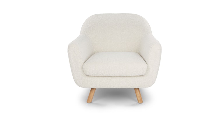 Gabriola Ivory Bouclé Lounge Chair - Primary View 1 of 14 (Open Fullscreen View).