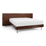 Nera King Low Profile Bed with Nightstands Set - Walnut
