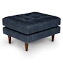 Sven 30" Leather Ottoman - Oxford Blue