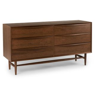 Lenia 6-Drawer Double Dresser - Walnut