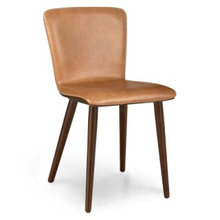 Sede Leather Dining Chair - Walnut and Toscana Tan