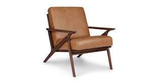 Otio Toscana Tan Walnut Lounge Chair