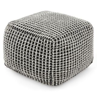 Ren 20" Pouf - Black Weave