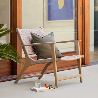 Reni 30" Outdoor Lounge Chair - Brushed Taupe