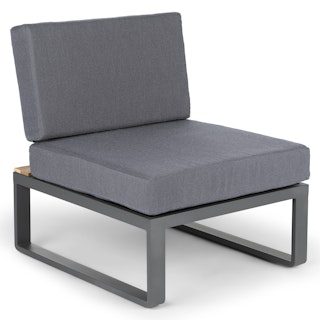 Kezia 28" Outdoor Armless Chair Module - Whale Gray