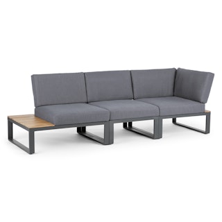 Kezia 100" Outdoor Modular Sofa - Whale Gray