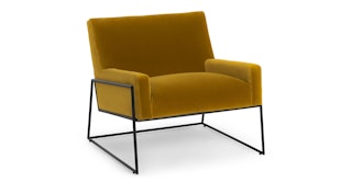 Regis Yarrow Gold Lounge Chair