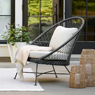 Aeri 37" Outdoor Lounge Chair - Lily White