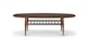 Lenia Walnut Oval Coffee Table - Gallery View 4 of 11.