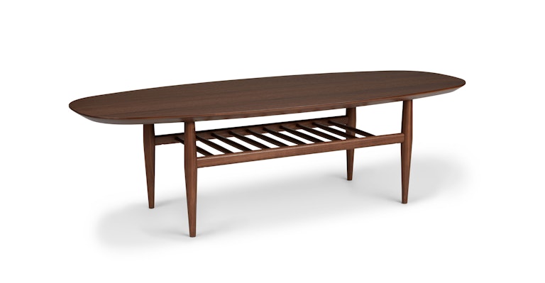 Lenia Walnut Oval Coffee Table - Primary View 1 of 11 (Open Fullscreen View).