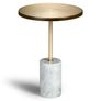 Narro Marble Side Table - Brass