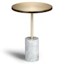 Narro Marble Side Table - Brass