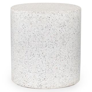 Solina Outdoor Stool - White Terrazzo