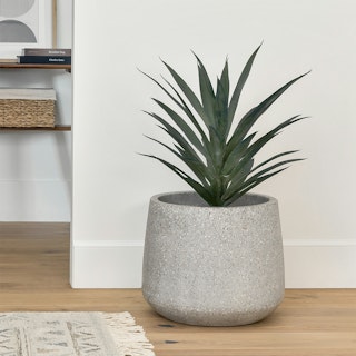 Tuva Indoor/Outdoor Wide Planter - Gray Terrazzo