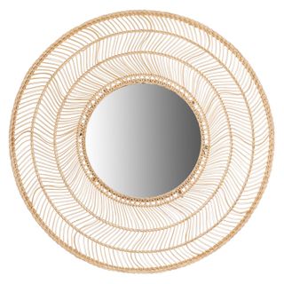 Meron Round Wall Mirror - Natural