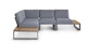 Kezia Whale Gray Modular Sectional - Gallery View 3 of 11.