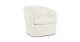 Turoy Ivory Bouclé Swivel Chair - Gallery View 4 of 10.