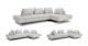 Divan Mist Gray Right Sectional - Gallery View 3 of 12.