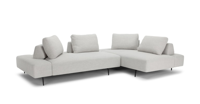 Divan Mist Gray Right Sectional - Primary View 1 of 12 (Open Fullscreen View).