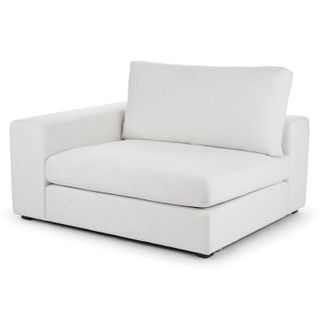 Beta 49" Left Arm Chair Module - Quartz White