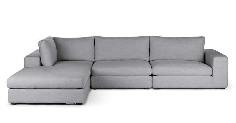 Beta Summit Gray Left Modular Sectional - Primary View 1 of 10 (Open Fullscreen View).