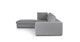 Beta Summit Gray Left Modular Sectional - Gallery View 4 of 10.