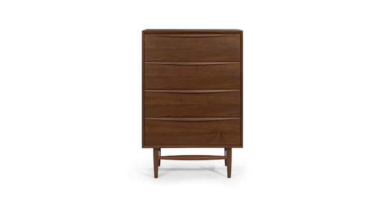 Lenia Walnut 4-Drawer Chest - Primary View 1 of 13 (Open Fullscreen View).