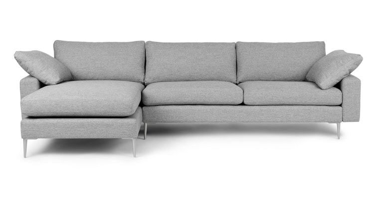 Nova Winter Gray Reversible Sectional - Primary View 1 of 13 (Open Fullscreen View).