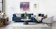 Nova Twilight Blue Reversible Sectional - Gallery View 2 of 11.