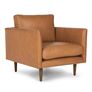 Burrard 32" Leather Lounge Chair - Bella Caramel
