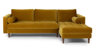 Sven Yarrow Gold Right Sectional Sofa