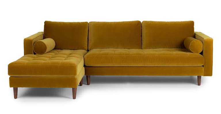 Sven Yarrow Gold Left Sectional Sofa - Primary View 1 of 14 (Open Fullscreen View).