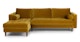 Sven Yarrow Gold Left Sectional Sofa - Gallery View 1 of 14.